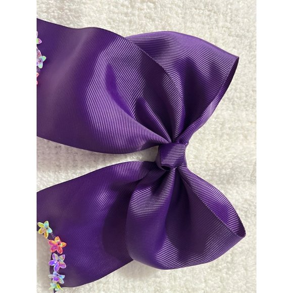GIRLS HAIR BOW, COLOR PURPLE - Picture 3 of 4